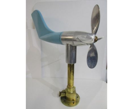 MARITIME, Ship's Anemometer on brass column fitting, 76cm height