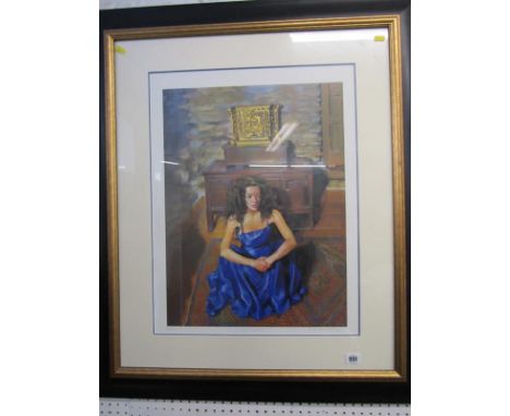 R. O. LENKIEWICZ, signed limited edition colour print "Anna Seated", 52cm x 39cm. Print in good condition with no visible con
