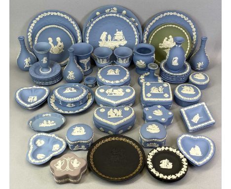 WEDGWOOD JASPERWARE - some green, black and lilac but mainly light blue, approximately 50 plus pieces