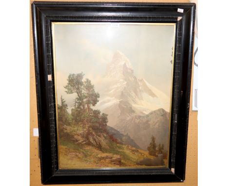 AFTER E T COMPTON The Matterhorn, lithograph, 67 x 51cm Condition Report: Available upon request