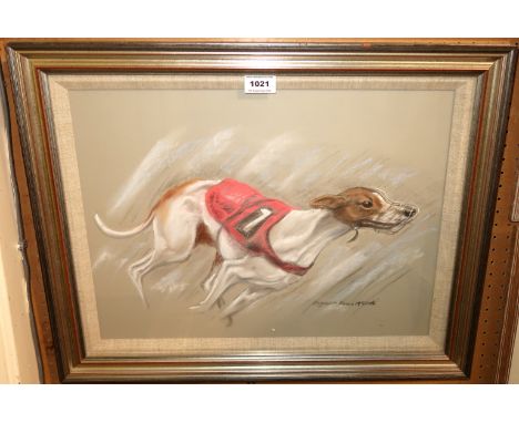 ELIZABETH HOWIE MCCRINDLE Racing greyhound, signed, pastel, 36 x 48cm Condition Report: Available upon request