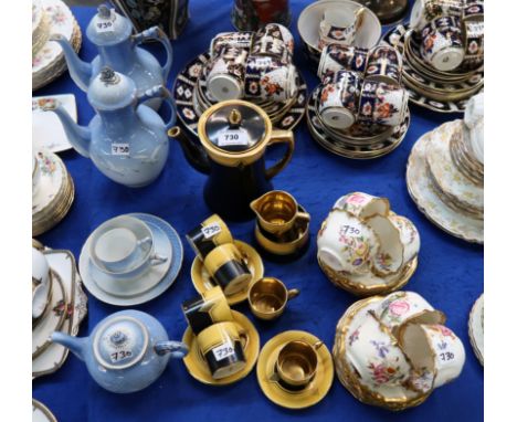 Six Hammersley cups, saucers and plates, a Carlton Ware Art Deco part coffee set and B&G seagull decorated wares Condition Re