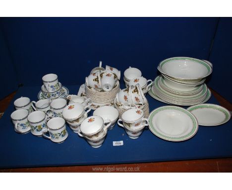 A quantity of china to include a Paragon 'Contessa' part coffee set including six cups,saucers, a milk jug and sugar bowl, a 