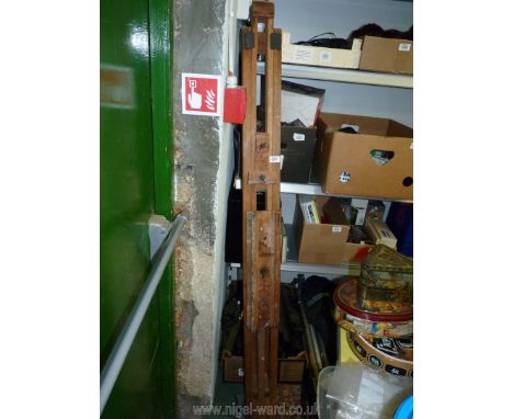 A large Artist's easel, 63 1/2" tall overall