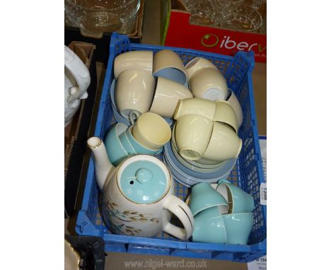 A quantity of mixed part tea/coffee sets including Spode 'Meadow Sweet' cups and saucers, Somerford coffee pot, cups and sauc