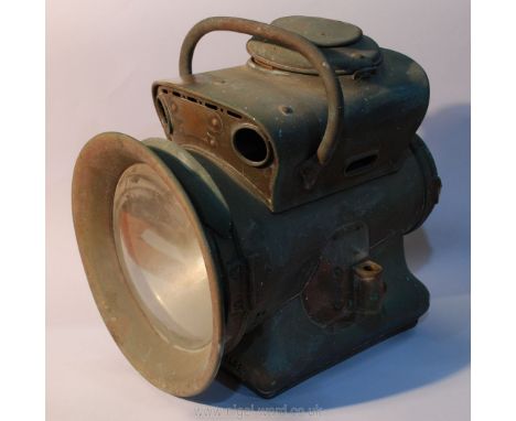 A Jos. Lucas Ltd, Birmingham 'Kings of Road' self generating Carbide Lamp, no 474, reg. no. 386752, 13'' tall.