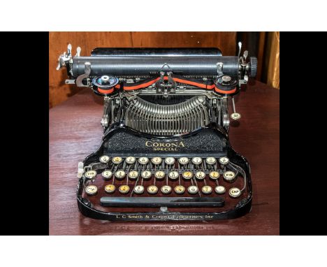 Vintage Corona Special Typewriter by L C Smith &amp; Corona Typewriters Limited.  In excellent condition, circa 1920s.  Pleas