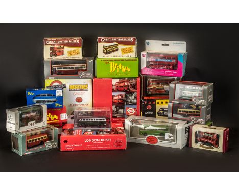 A Collection of Diecast Models to Include -  Exclusive First Editions double deck bus, Diecast and plastic double deck bus mo