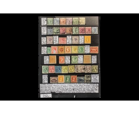 Stamp Interest - extensive Commonwealth + GB mint or used collection on hagners or printed leaves mostly Qu-Vic stamps from 1