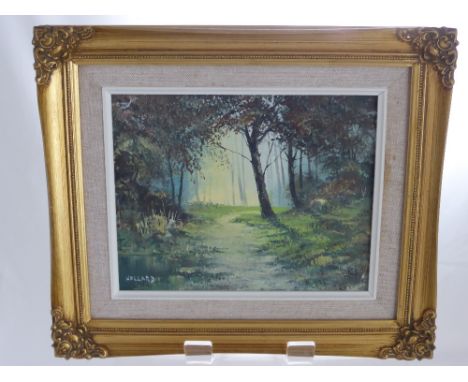 Hallard Nigel, Two Oil on Canvas, the first depicting a farmhouse, the companion work, an early morning sunrise, signed to lo