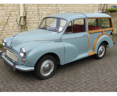 A 1969 1000 cc Morris Minor Traveller Estate Motor Car, registration number AHV 112G, finished in Smoke Grey with varnished w