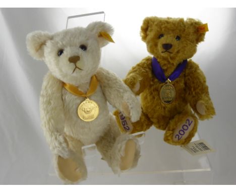 A 20th Century Mohair Steiff Bear, 'Millennium', in the original box together with a limited edition 'Golden Jubilee' Steiff 