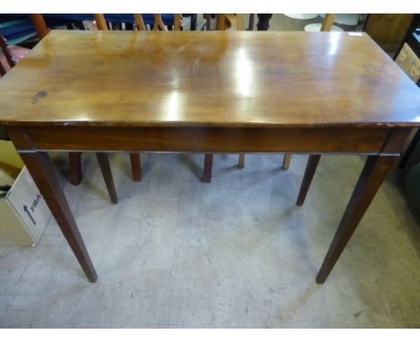 A Mahogany Console Table, on tapered legs, approx 100 x 50 x 79 cms.