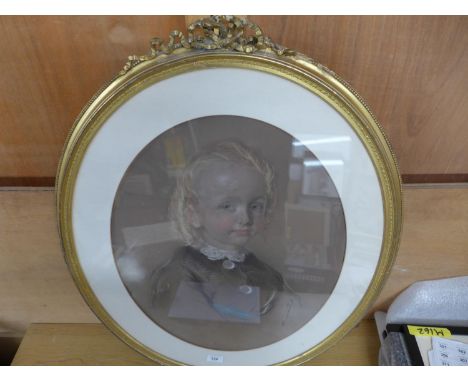 J.GILBERT (BRITISH 19TH CENTURY) PORTRAIT OF A YOUNG BOY, OVAL, PASTEL, SIGNED AND DATED 1868, 56X46CM, FRAMED AND GLAZED 