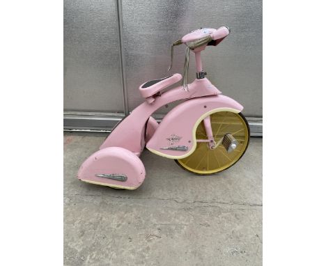 A VINTAGE METAL AIRFLOW SKY PRINCESS BIKE 