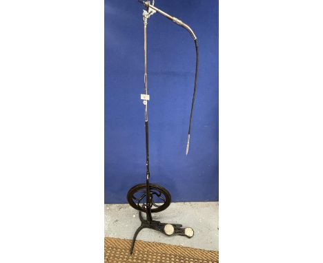 A VINTAGE PEDAL OPERATED DENTIST STAND 