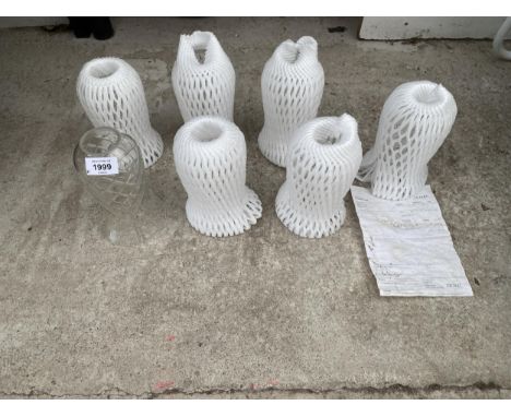 SEVEN JOHN LEWIS GLASS LIGHT SHADES 