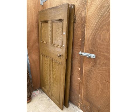 TWO VINTAGE WOODEN INTERNAL DOORS 