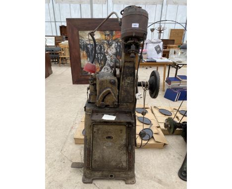 A VINTAGE WH &amp; B LTD COBBLERS CUTTING MACHINE 