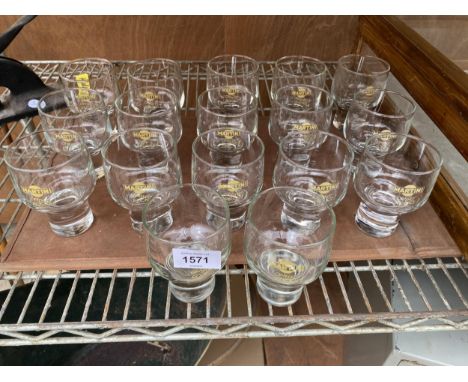 SEVENTEEN VINTAGE MARTINI ON THE ROCKS GLASSES 