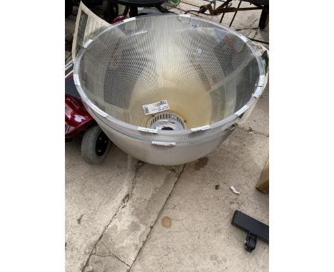 TWO LARGE INDUSTRIAL LIGHT SHADES 