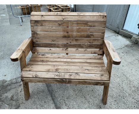 AN AS NEW EX DISPLAY CHARLES TAYLOR TWO SEATER BENCH  *PLEASE NOTE VAT TO BE CHARGED ON THIS ITEM* 