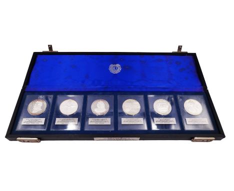 British Commemorative Society Ltd, set of six commemorative .999 fine silver proof medals, no. 7 to 12, to include The Spanis