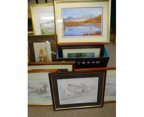 CHRISTINE SCOTT &amp; OTHERS WATERCOLOURS, limited edition prints ETC, a good selection