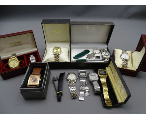 GENTLEMAN'S WRISTWATCHES, a mixed selection including Rotary two tone stainless steel, Avia, Geneva Sports, set vintage Casio