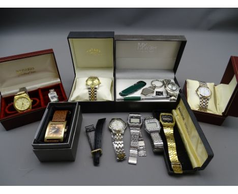 GENTLEMAN'S WRISTWATCHES, a mixed selection including Rotary two tone stainless steel, Avia, Geneva Sports, set vintage Casio