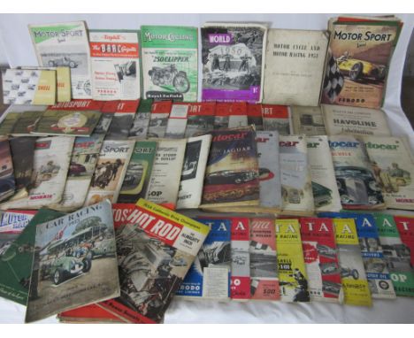 A collection of vintage automobile magazines etc.
