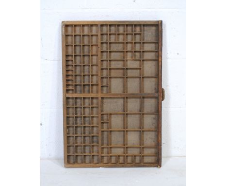 A vintage wooden printers tray - 65cm x 44cm