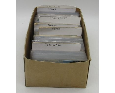 A collection of vintage U.K. & Irish postcards mostly in individual sleeves covering counties Cornwall, Devon, Dorset, Somers