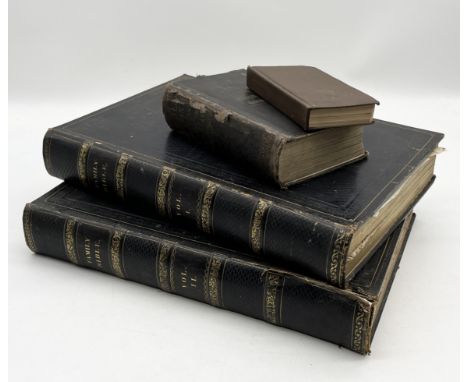 The Imperial Family Bible in two volumes published by Blackie & Son 1844 together with The Bible Explainer by William Nichols