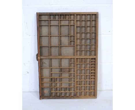 A vintage wooden printers tray - 65cm x 44cm