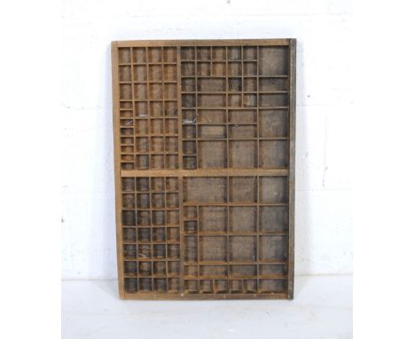 A vintage wooden printers tray - 65cm x 44cm