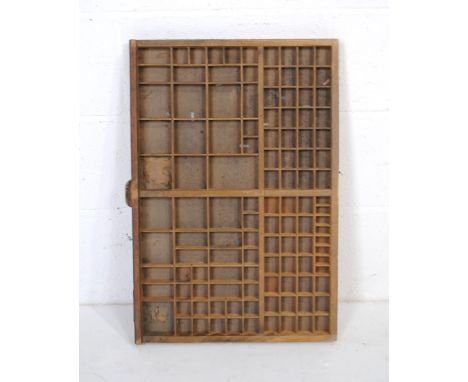 A vintage wooden printers tray - 65cm x 44cm
