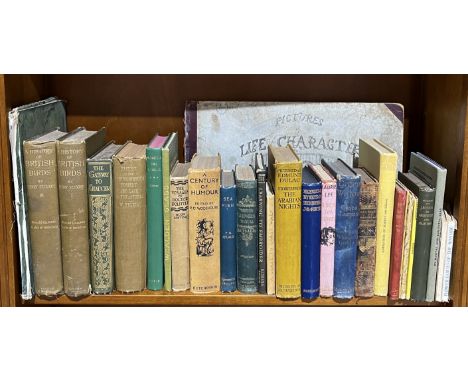 A collection of vintage books including vol. I & III of A History of British Birds by Henry Seebohn, History of the Machine W