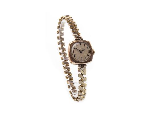 LADY'S ROLEX NINE CARAT GOLD MANUAL WIND WRIST WATCH, 1920s, signed Rolex Prima movement, the round dial with Arabic numerals