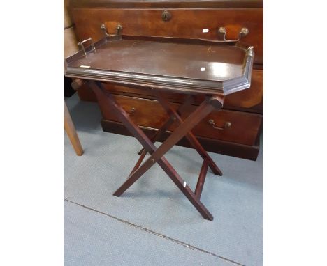 A late Victorian/early Edwardian tray on standLocation: 