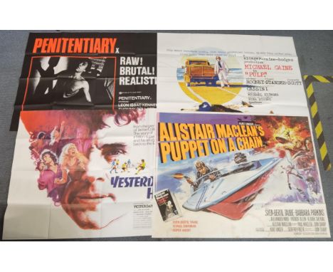 UK Quad folded original film posters (4) including Pulp, Yesterdays Hero, Penitentiary, Puppet on a ChainLocation: 