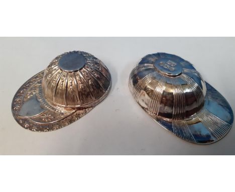 Two silver jockey hat tea caddy spoons, 21.5g, sold by Silver DirectLocation: Porters 
