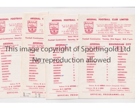 ARSENAL      Twenty five programmes for Football Combination matches in the 1967/8 season: 21 homes including Ipswich Cup S-F
