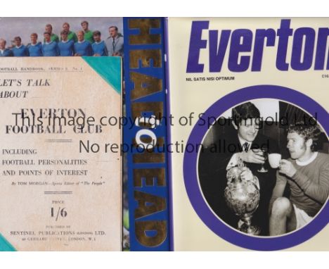 EVERTON      Three publications in relation to Everton FC. 'Lets Talk About' Everton football Club Series 1 No 4. Published i