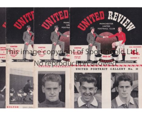 MANCHESTER UNITED     Nine home programmes: 1955/6 v Charlton, Burnley and Newcastle, 1956/7 v Chelsea, Bolton, Tottenham and