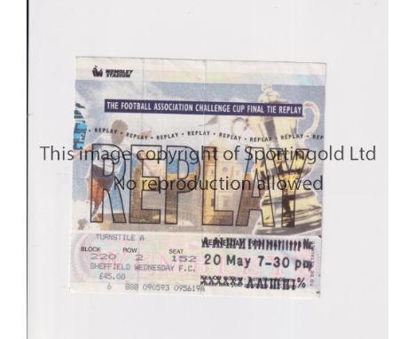 1993 FA CUP FINAL REPLAY / ARSENAL V SHEFFIELD WEDNESDAY     Ticket for the match at Wembley 20/5/1993, slightly creased.    