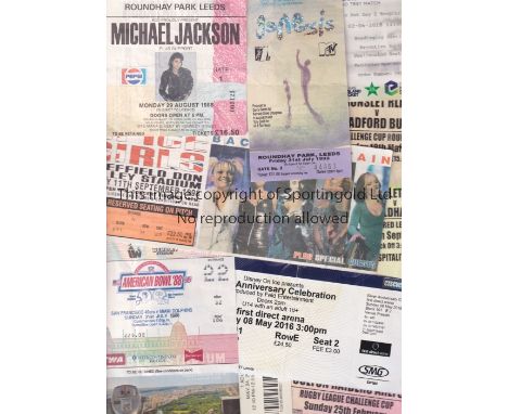 MUSIC &amp; SPORTS TICKETS      Over 50 tickets including Michael Jackson 1988 at Leeds, Mike Harding at Bradford X 4, Genesi