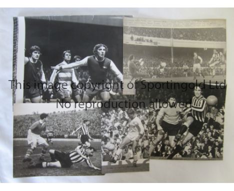 PRESS PHOTOGRAPHS      Five original press photos of various sizes, 4 of which have stamps on the reverse including Charlton 
