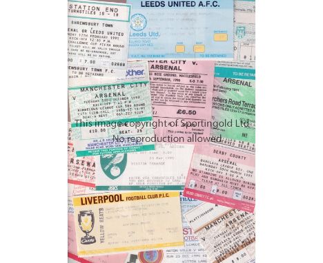 ARSENAL / TICKETS     Twenty four away tickets for Championship season 1990/1 including 16 X League, 4 X FA Cup, 2 X League C