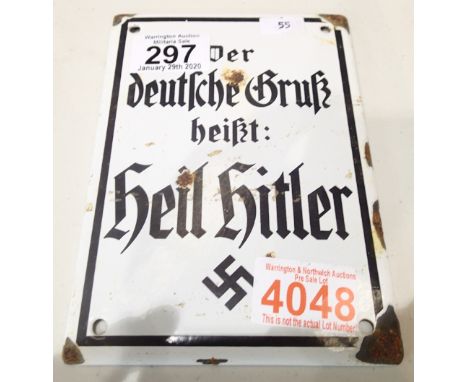 German WWII type enamel sign